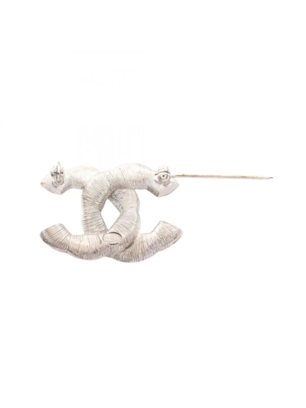 Chanel Brooch 16c CC Logo Stainless Steel